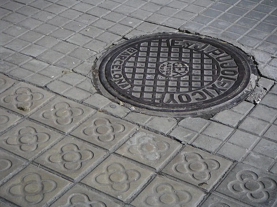 Panot flower tile, Barcelona